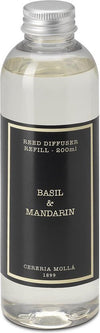 Giftset Mikado Geurstokjes 100ml met Refill 200 ml Basil & Mandarin