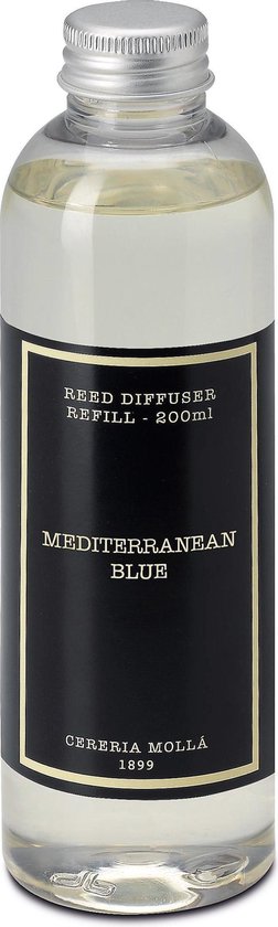 Giftset Mikado Geurstokjes 100ml met Refill 200 ml Mediterranean Blue