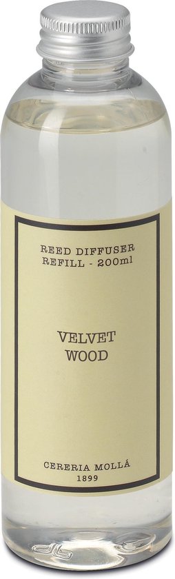 Giftset Mikado Geurstokjes 100ml met Refill 200 ml Velvet Wood