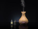 Aroma Diffuser Vase 550 ml with 7 colours led lights Light Wood use with essential oil