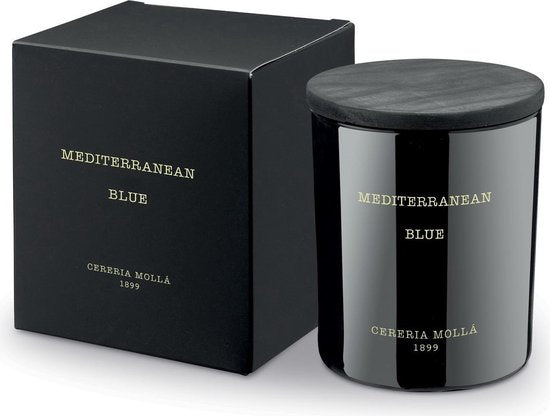 Cereria Mollà 1899 Giftset Box twee stuks Geurkaars 230 gr - 50 u, geur Provence Lavendel en Mediterranean Blue