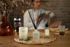 Giftset Box 2 scented candles 230 gr - 50 u Morrocan Cedar en Basil & Mandarin