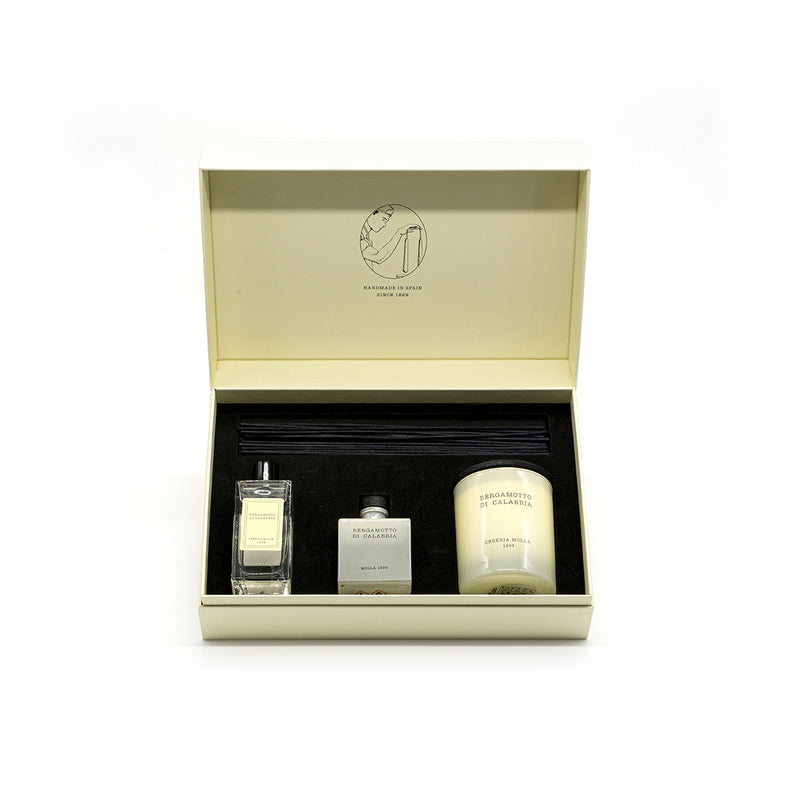 Cereria Mollà 1899 Luxury Giftset Black Orchid & Lily: Candle, Mikado, Roomspray